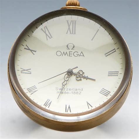 omega 1882 Glass clock.